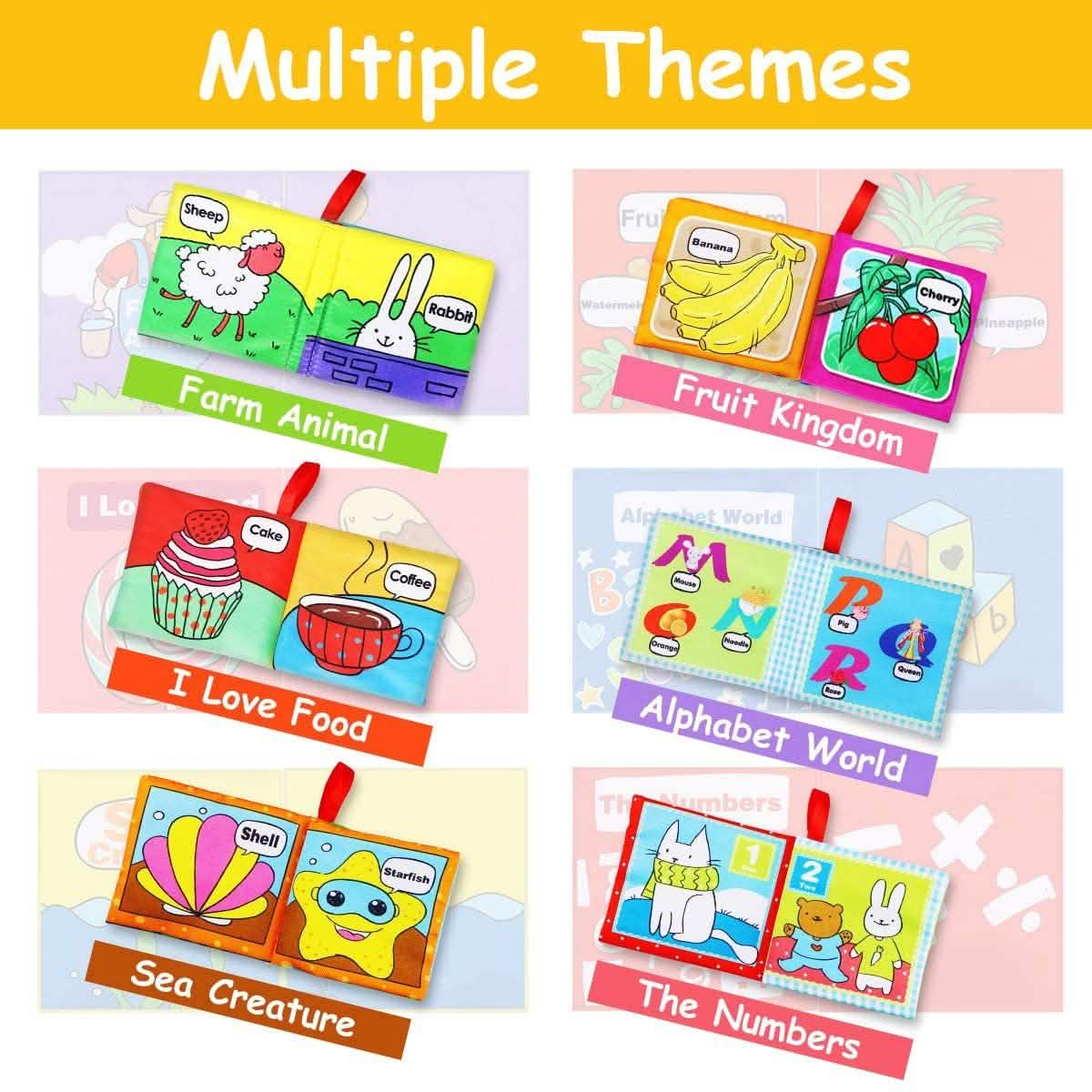 6er-Pack: Magicfun Stoff-Babybücher