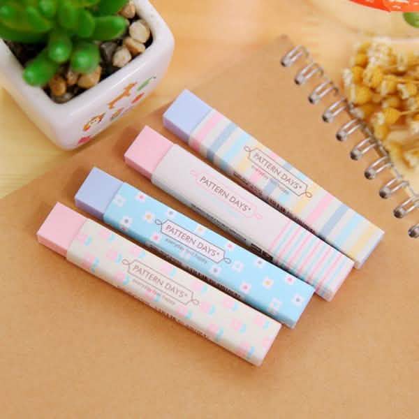 6er-Pack: Schreibwaren Kawaii Bonbonfarben Radiergummi