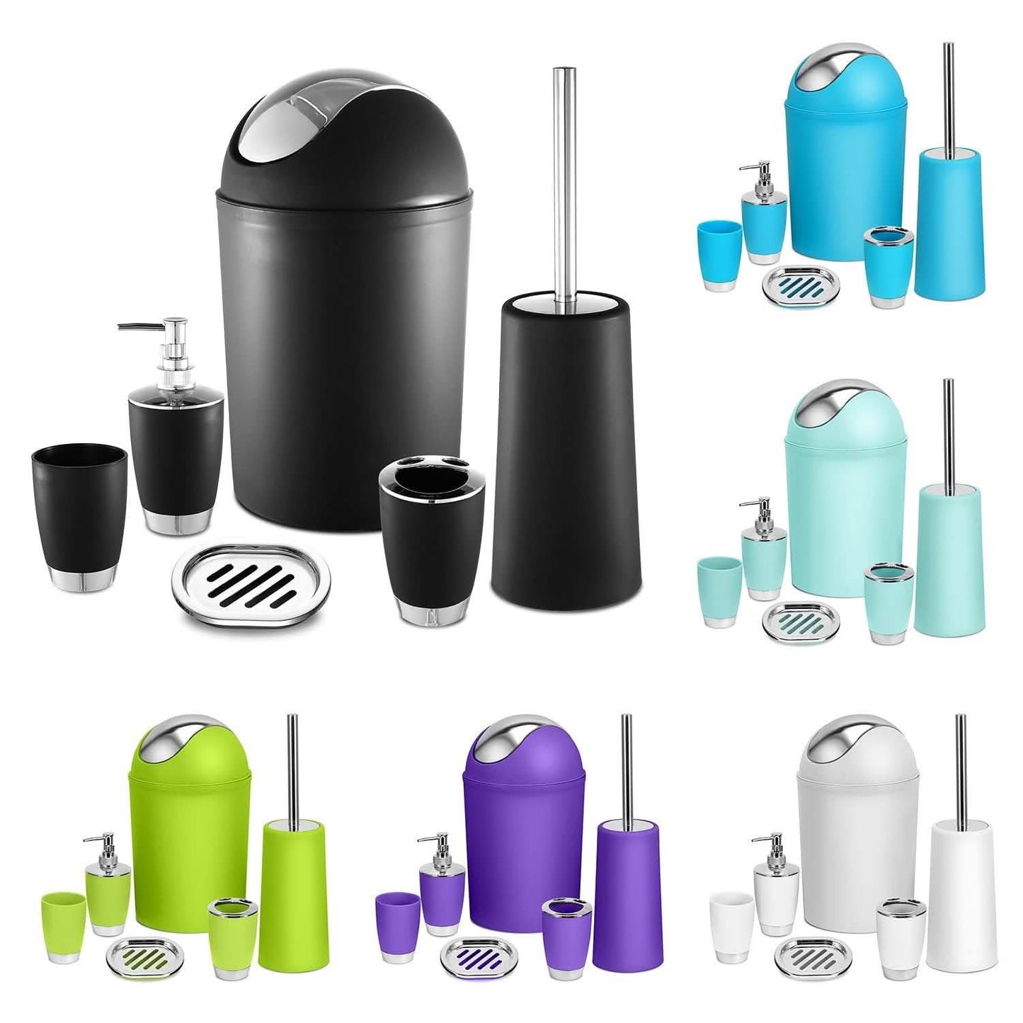 6-teiliges Set: Badaccessoires