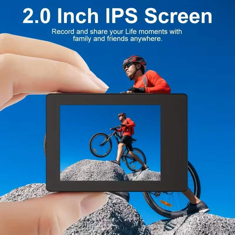 Ultra HD 1080P Action-Kamera – 140° Weitwinkel, Fischaugenobjektiv, LCD-Display
