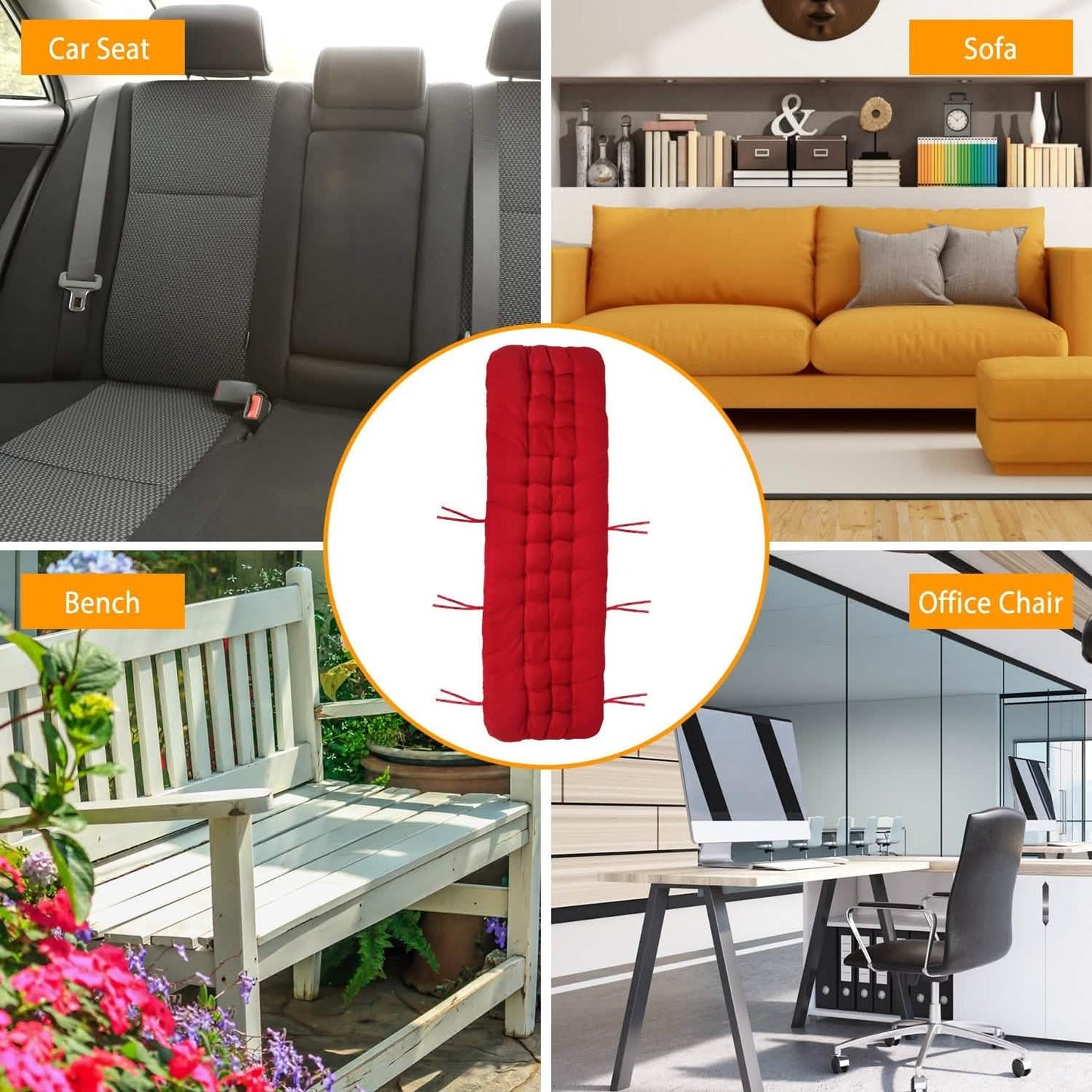 67x22in Chaiselongue-Kissen Relaxliege Schaukelstuhl Sofa