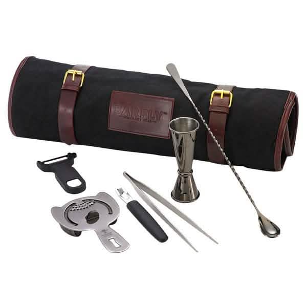 7-teilig: Barfly M37100BK Essentials Cocktail-Set Gun Metal Schwarz