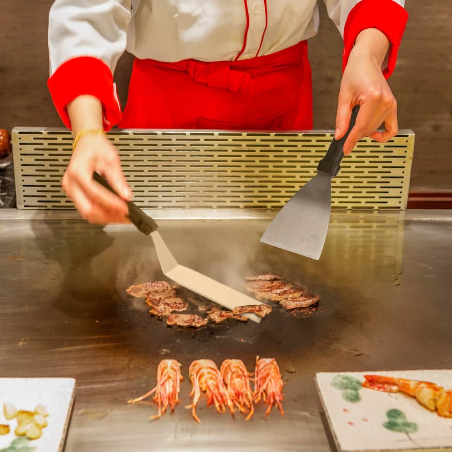 7-teiliges Set: Grillbesteck aus Edelstahl