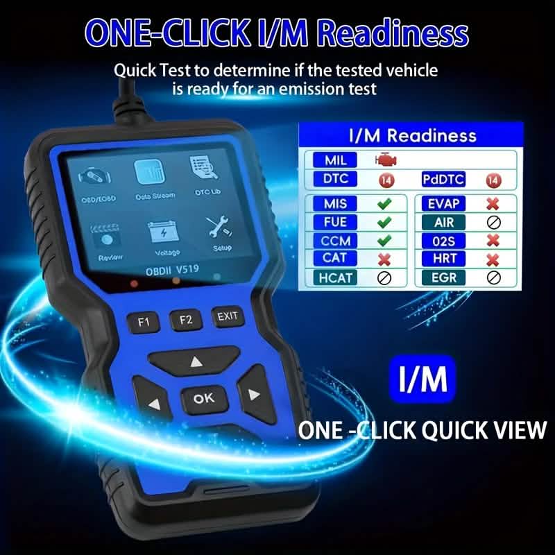 OBD2 Motordiagnosegerät – Universeller Code-Scanner (Blau)