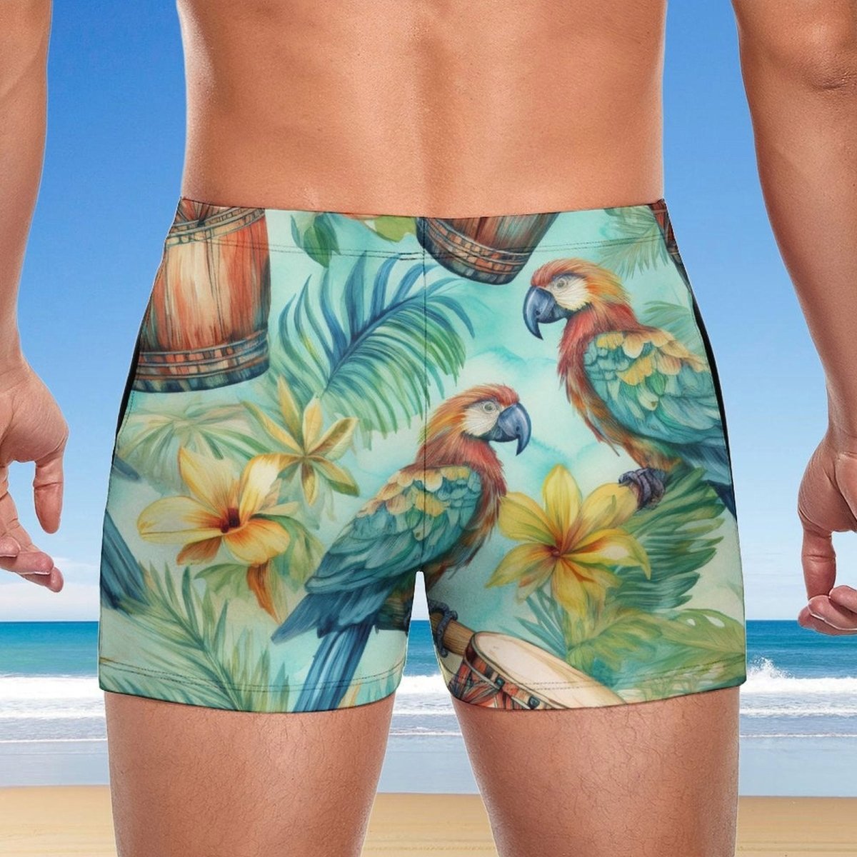 Herren Parrothead Badehose 🦜 Badeshorts schnelltrocknend
