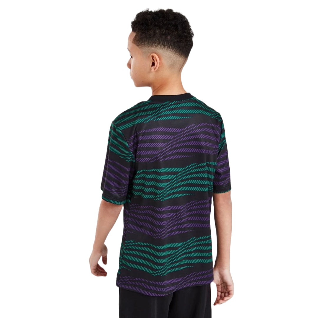 adidas Junior Real Madrid Pre-Match-Trikot – Schwarz / Active Purple / Court Green