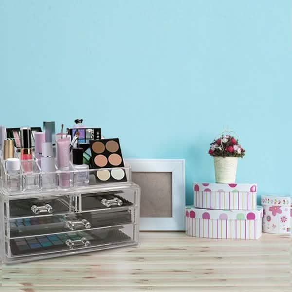 2er-Pack: Acryl Make-up Organizer Kosmetik Schmuck Display Box