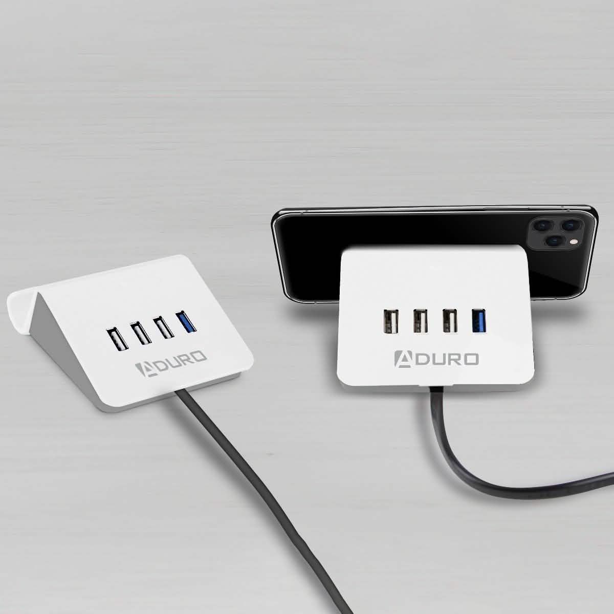 Aduro PowerUp USB-Ladestation und Ständer mit 4 Anschlüssen