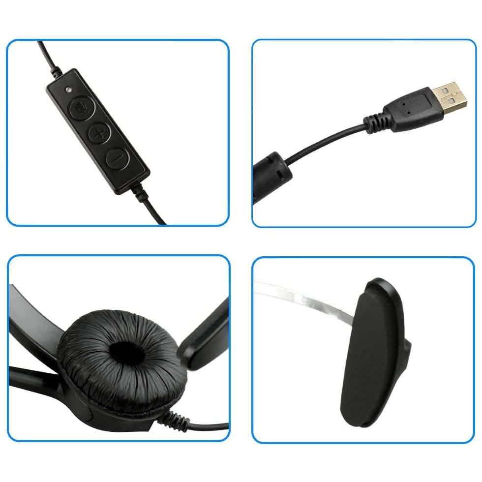 AGPtEK Callcenter Freisprech-Kabel-Monaural-Headset mit Mikrofon und Geräuschunterdrückung