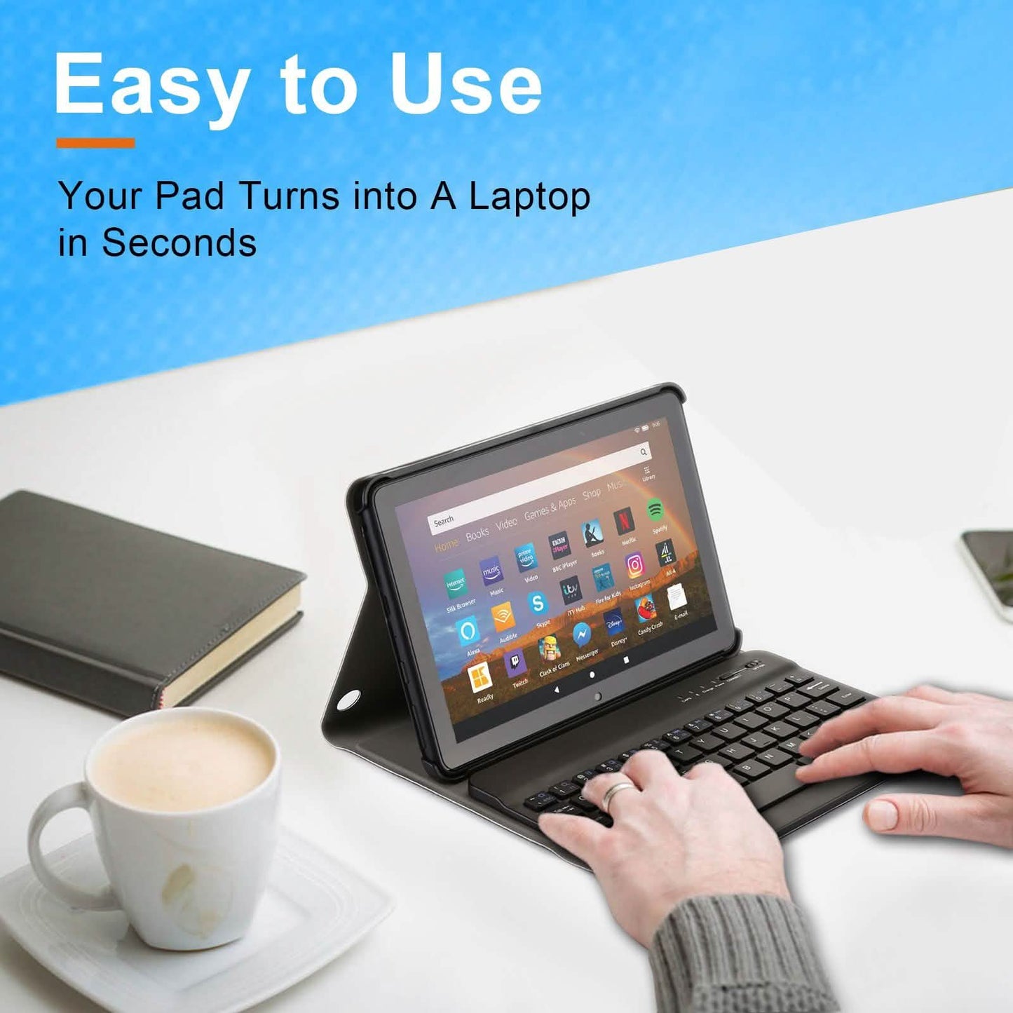 AGPtEK Kindle Fire Tastatur Hülle