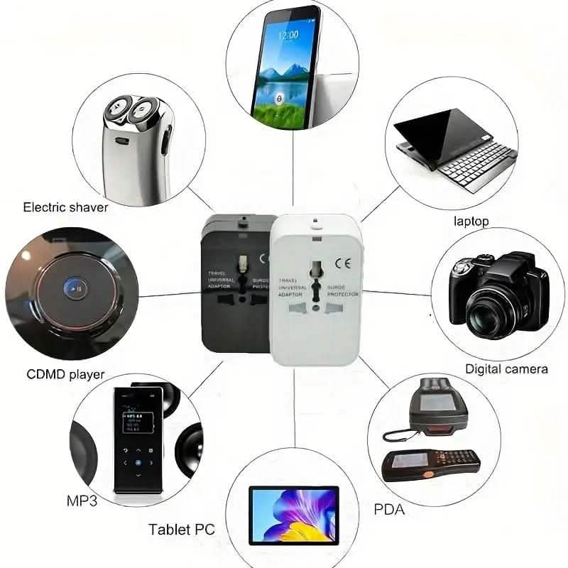 All-in-One Universal-Reiseladegerät mit zwei USB-Ladeanschlüssen