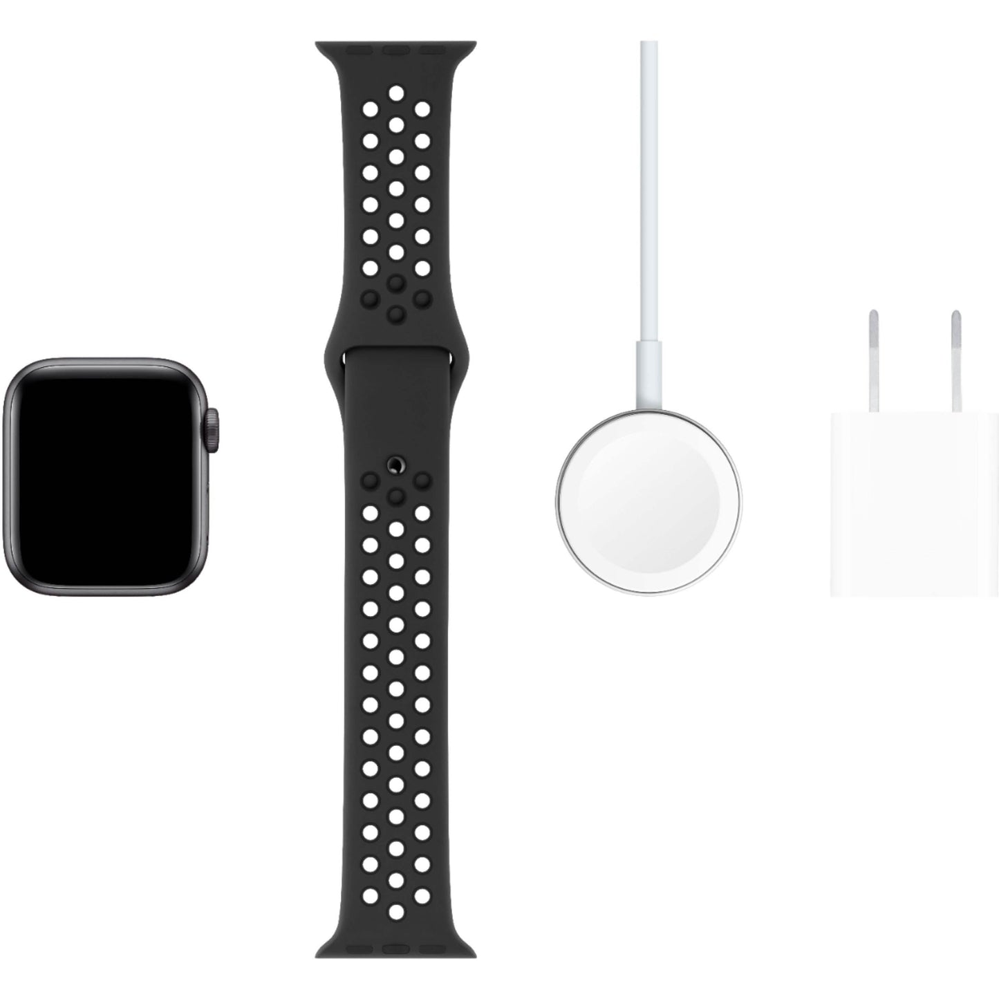Apple Watch Nike Series 5 (GPS + Cellular) 40 mm mit Anthrazit/Schwarz Nike Sportarmband