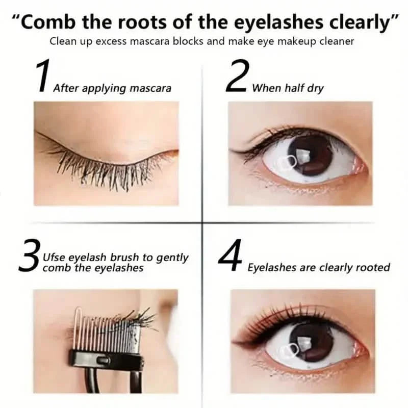 Wimpernkamm und Mascara-Applikator mit Bogenform