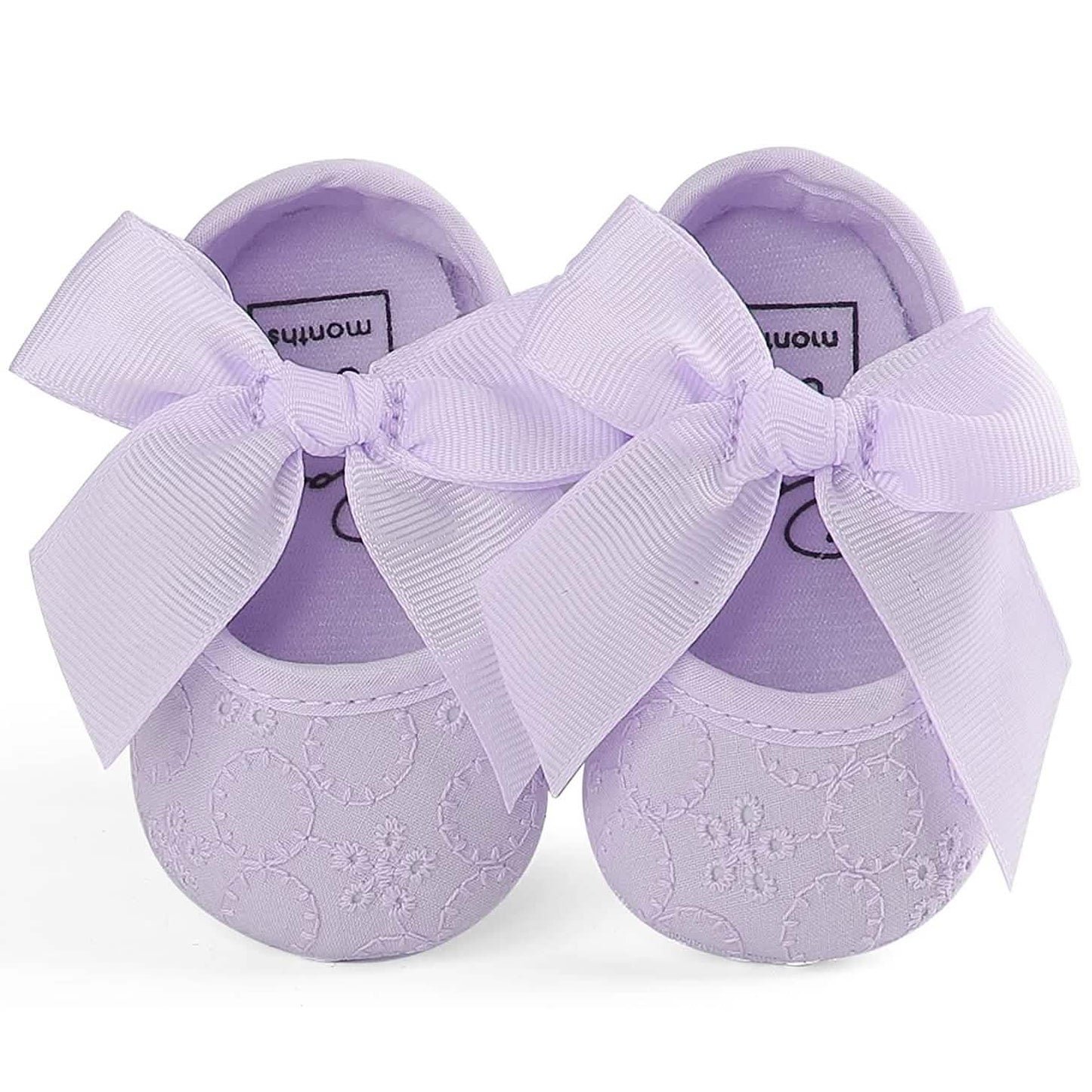 Baby Mädchen Prinzessin Schleife Weiche Sohle Stoff Krippenschuhe Sneaker