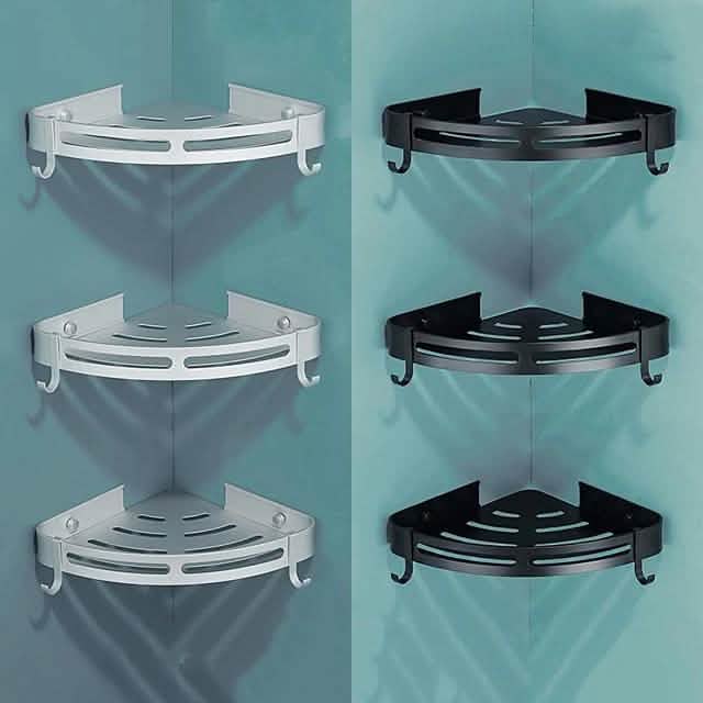 Badezimmer Eckregal aus Aluminium, zur Wandmontage, dreieckig, für die Dusche