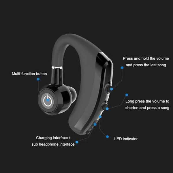 Business Wireless Bluetooth-Ohrhörer mit Mikrofon und Geräuschunterdrückung