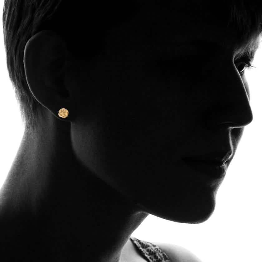 Euphir Love Knot Ohrstecker, 18 Karat vergoldet