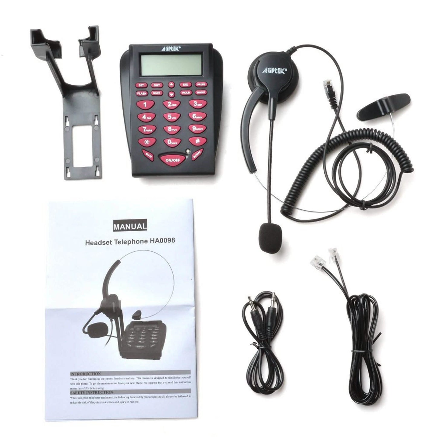 Schnurgebundenes Call Center Dialpad Headset Bürotelefon mit schnurgebundenem Headset