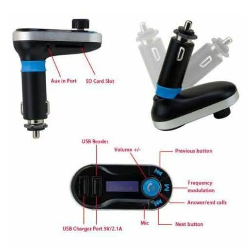Auto FM Transmitter Bluetooth Freisprechfunktion LCD MP3 Player Radio Adapter Kit Ladegerät