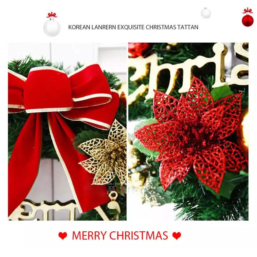 Weihnachten Kranz Haustür Wand Ornament Girlande Schleife Party Dekoration