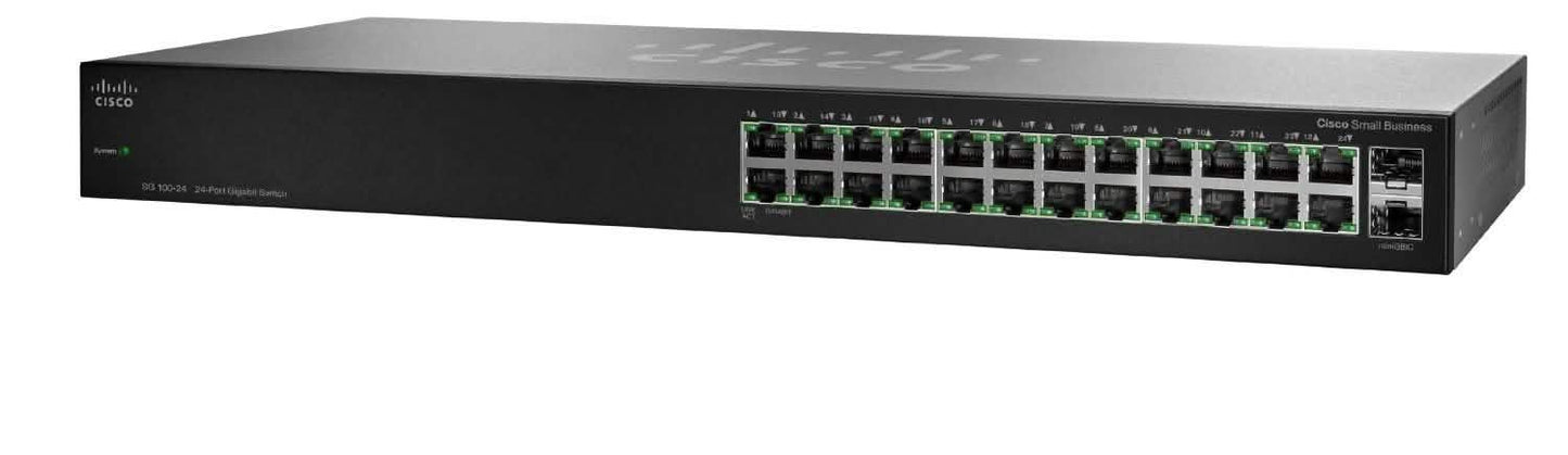 Cisco Systems SG100-24 24-Port Gigabit Switch (Generalüberholt)