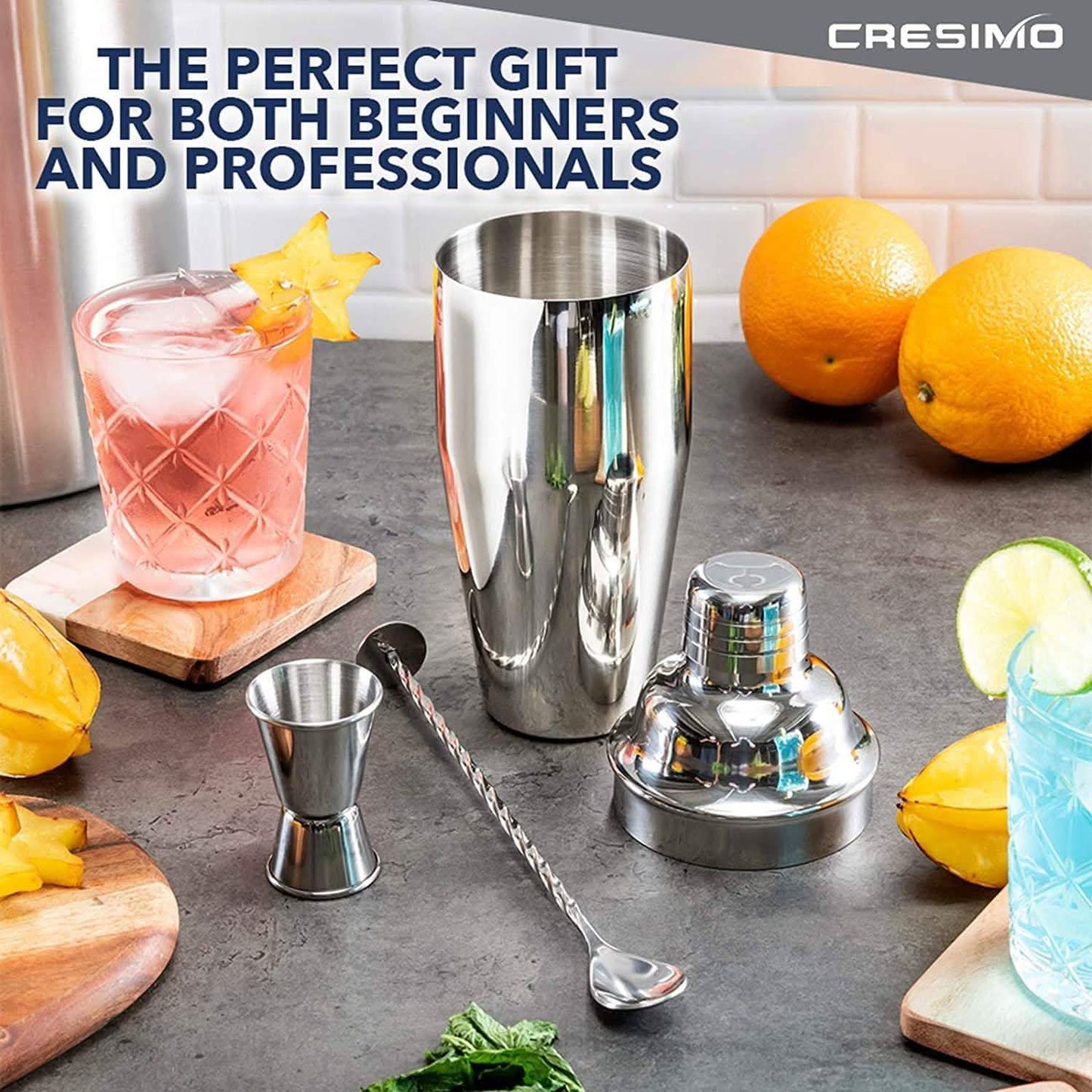 Cresimo 24 Ounces Cocktail Shaker Bar Set