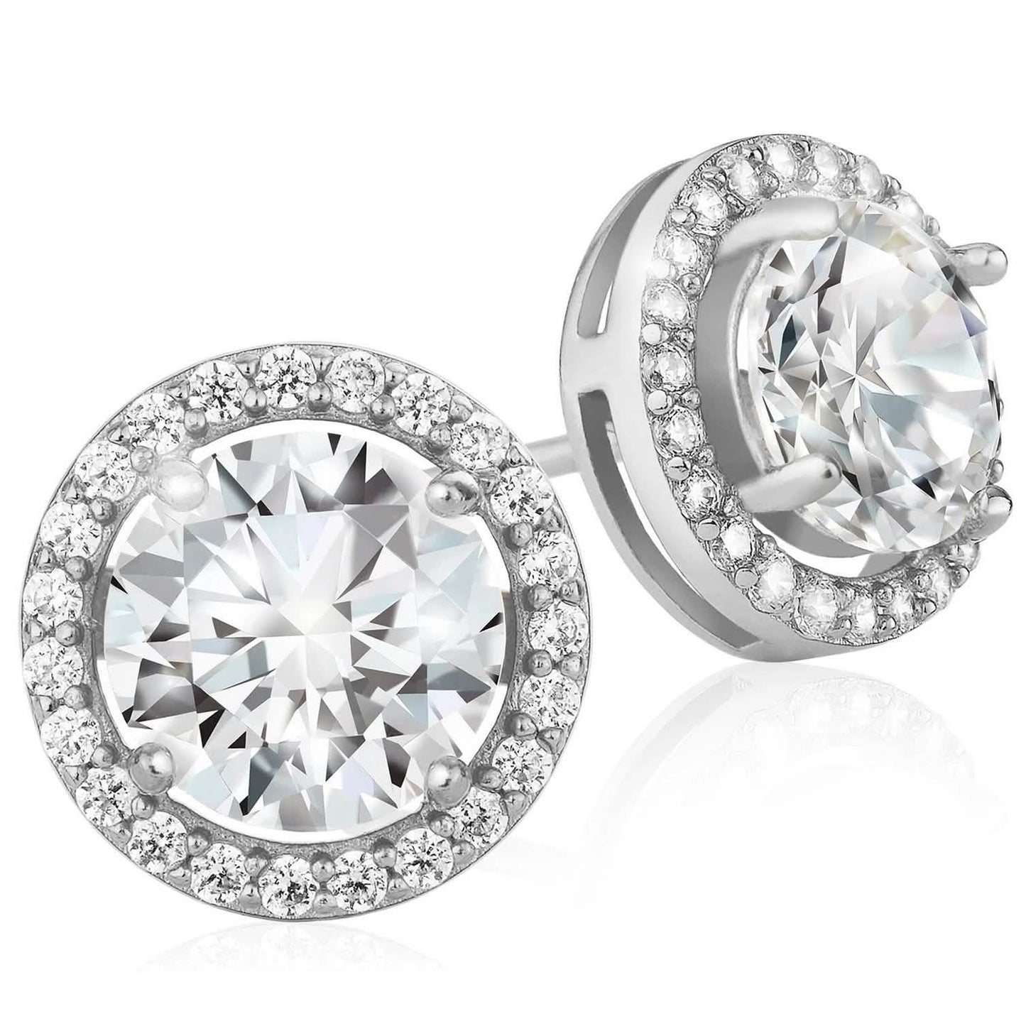 Ohrstecker „Crystal Round Halo“