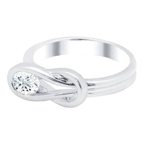Cubic Zirkonia Liebesknotenring