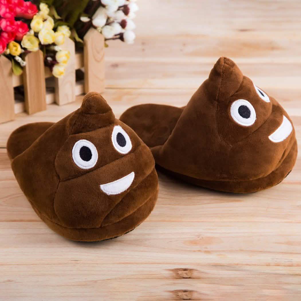 Süße und lustige Emoji Plüschhausschuhe