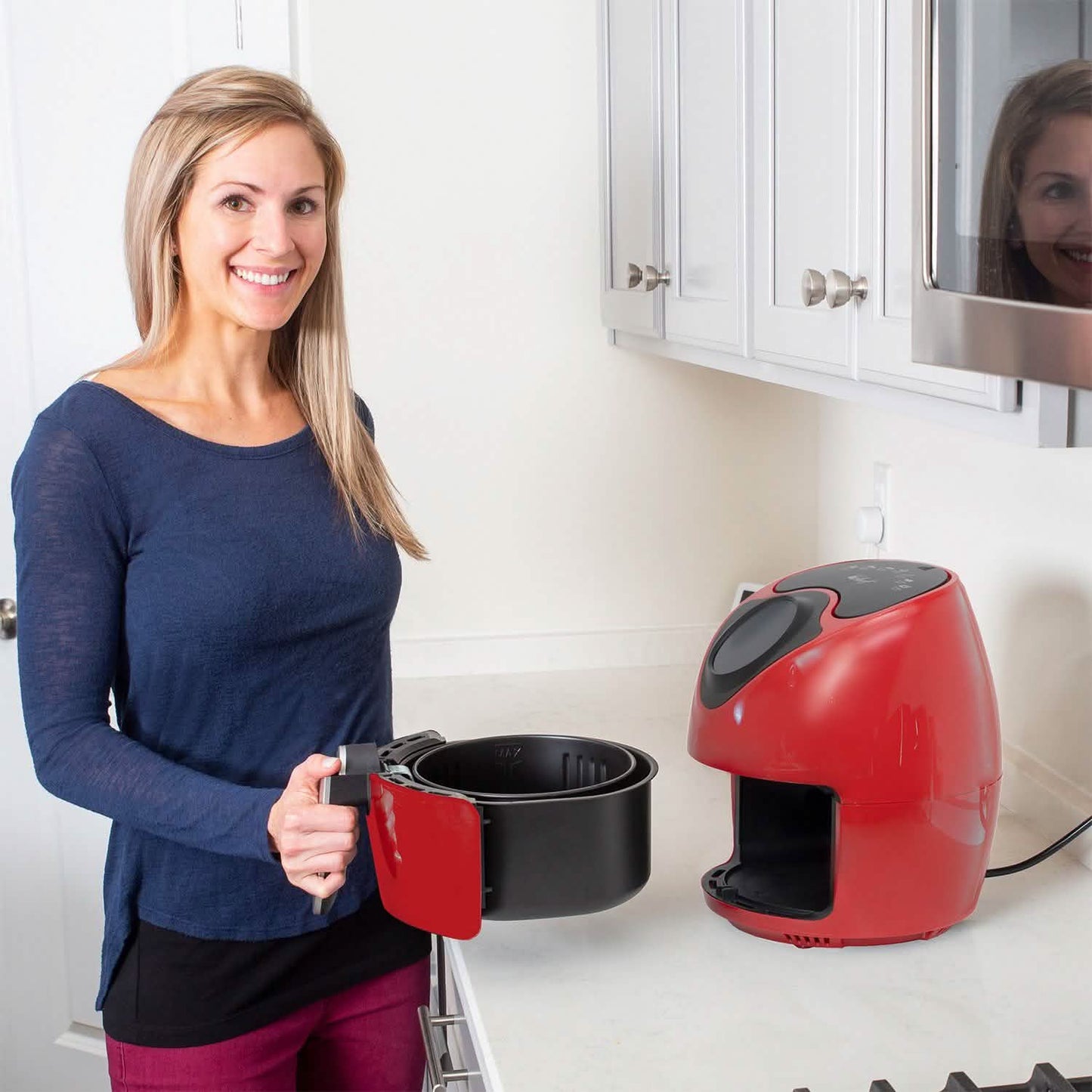 Deco Chef 3,7QT Elektrische ölfreie digitale Heißluftfritteuse für gesundes Frittieren