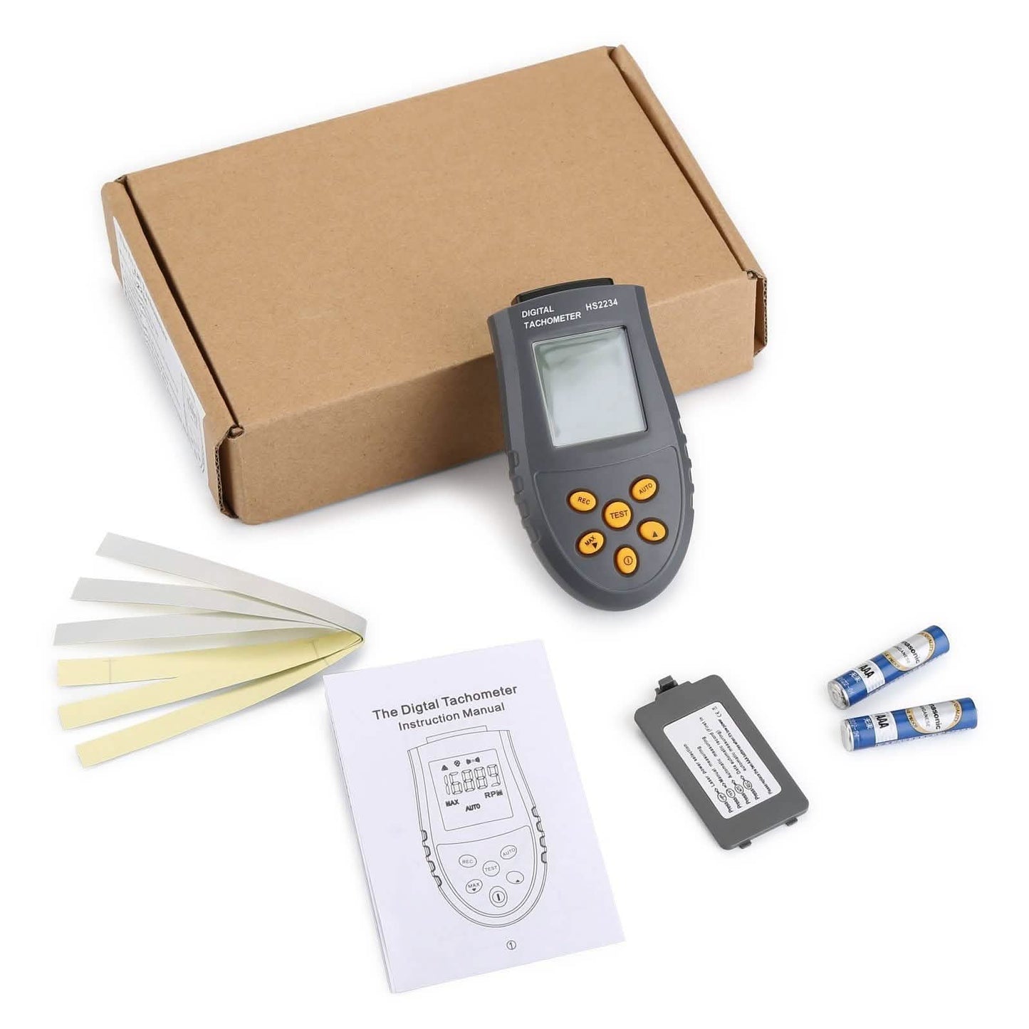 Digitales Tachometer 2.5~99.999 U/min Genauigkeit Berührungsloses Laser-Foto-Tachometer