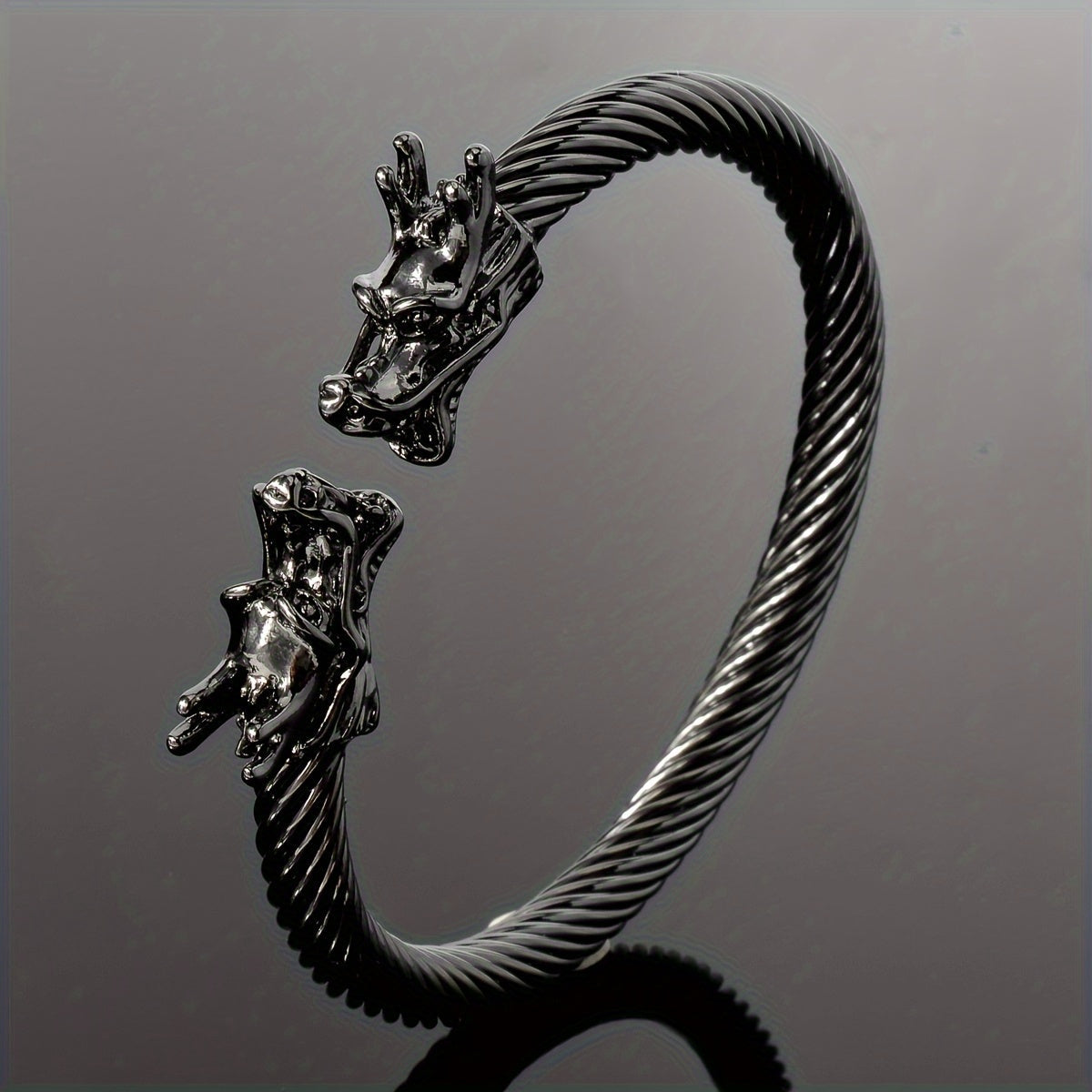 Doppeldrachen-Kupferarmband – Rock & Hip-Hop Style, Unisex