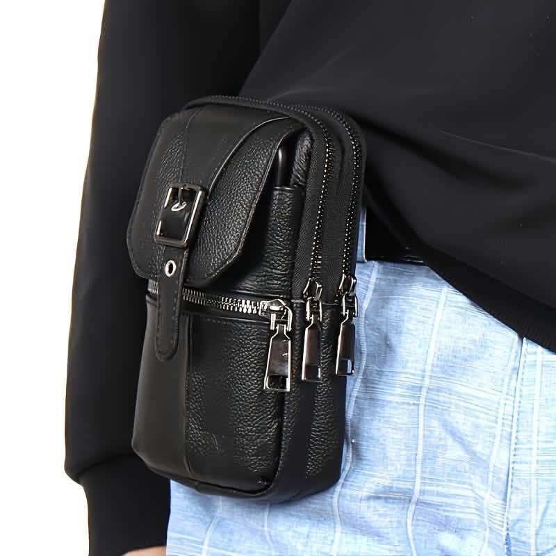 Herren-Gürteltasche aus echtem Leder