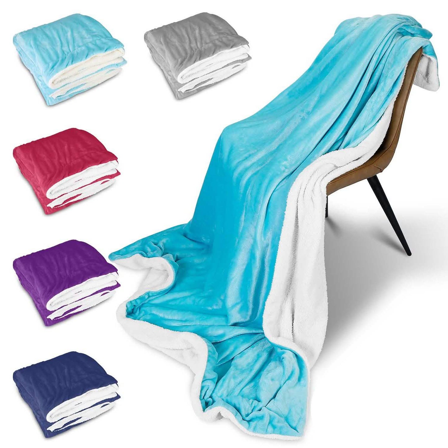 Fleece-Überwurfdecke Flanell-Bettüberwurf