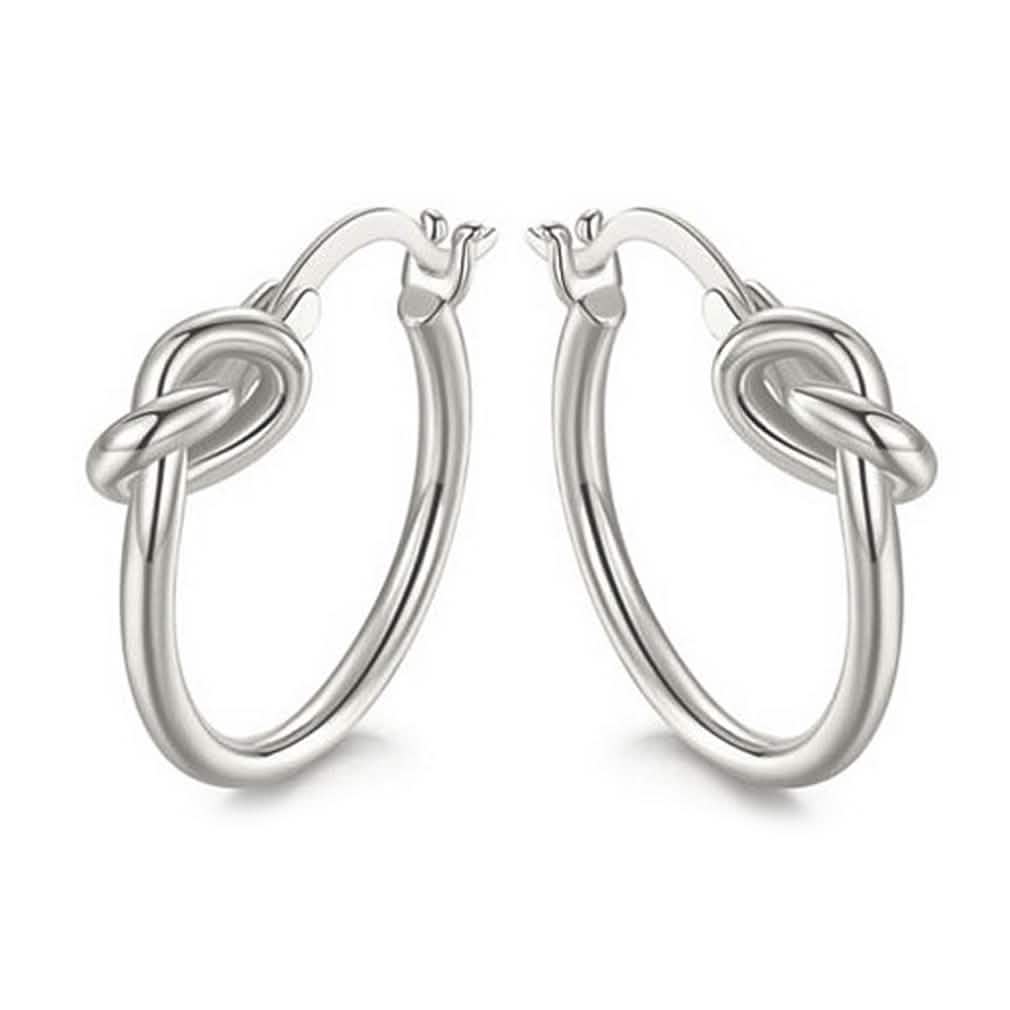 Französische Lock Knot Kreolen aus 18K Gold