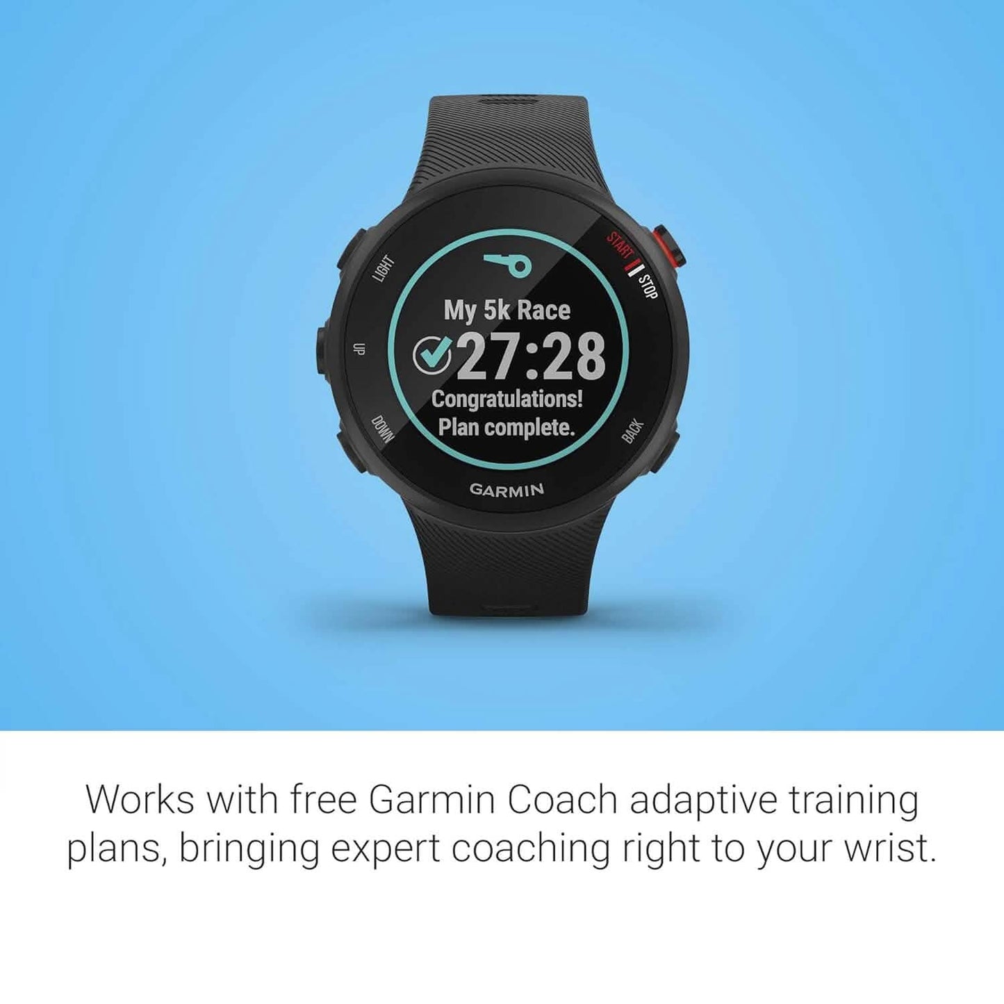 Garmin Forerunner 45S, 39mm Benutzerfreundliche GPS-Laufuhr mit Coach-Gratis-Trainingsplan-Unterstützung (Generalüberholt)