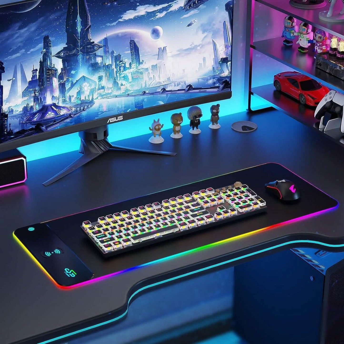 GIM Kabelloses RGB-Gaming-Mauspad mit 10 W (Generalüberholt)