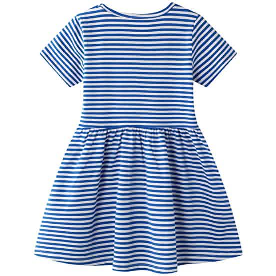 Mädchen-Freizeitkleid aus gestreiftem Baumwolljersey
