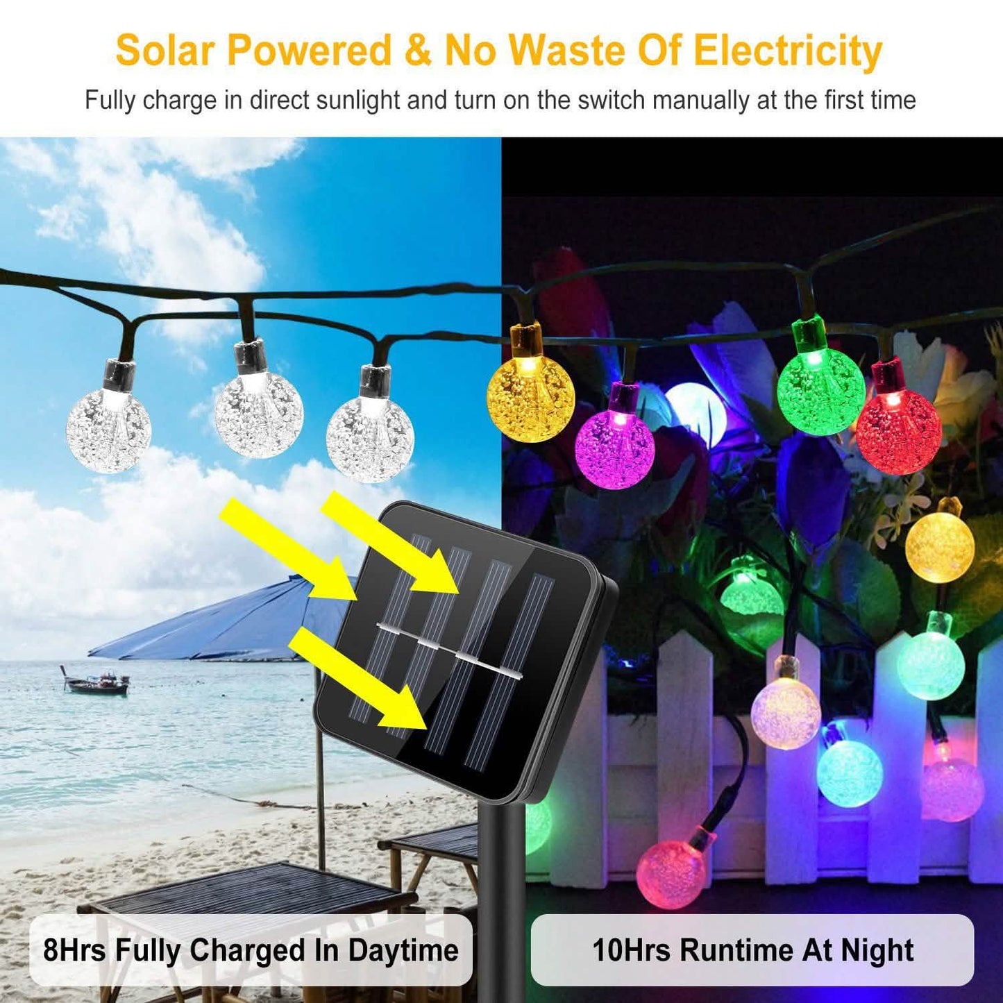 Globe Lichterkette Solar 30 Kugeln