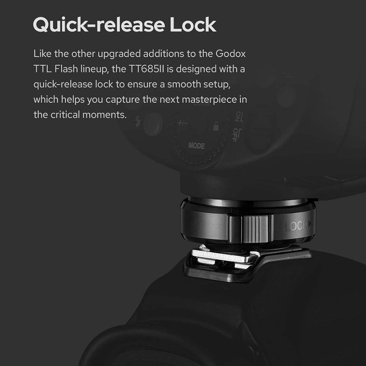 Godox Kamerablitz Speedlight für Sony TT685IIS TT685II-S 2.4G Drahtloser HSS GN60 Blitz (Generalüberholt)