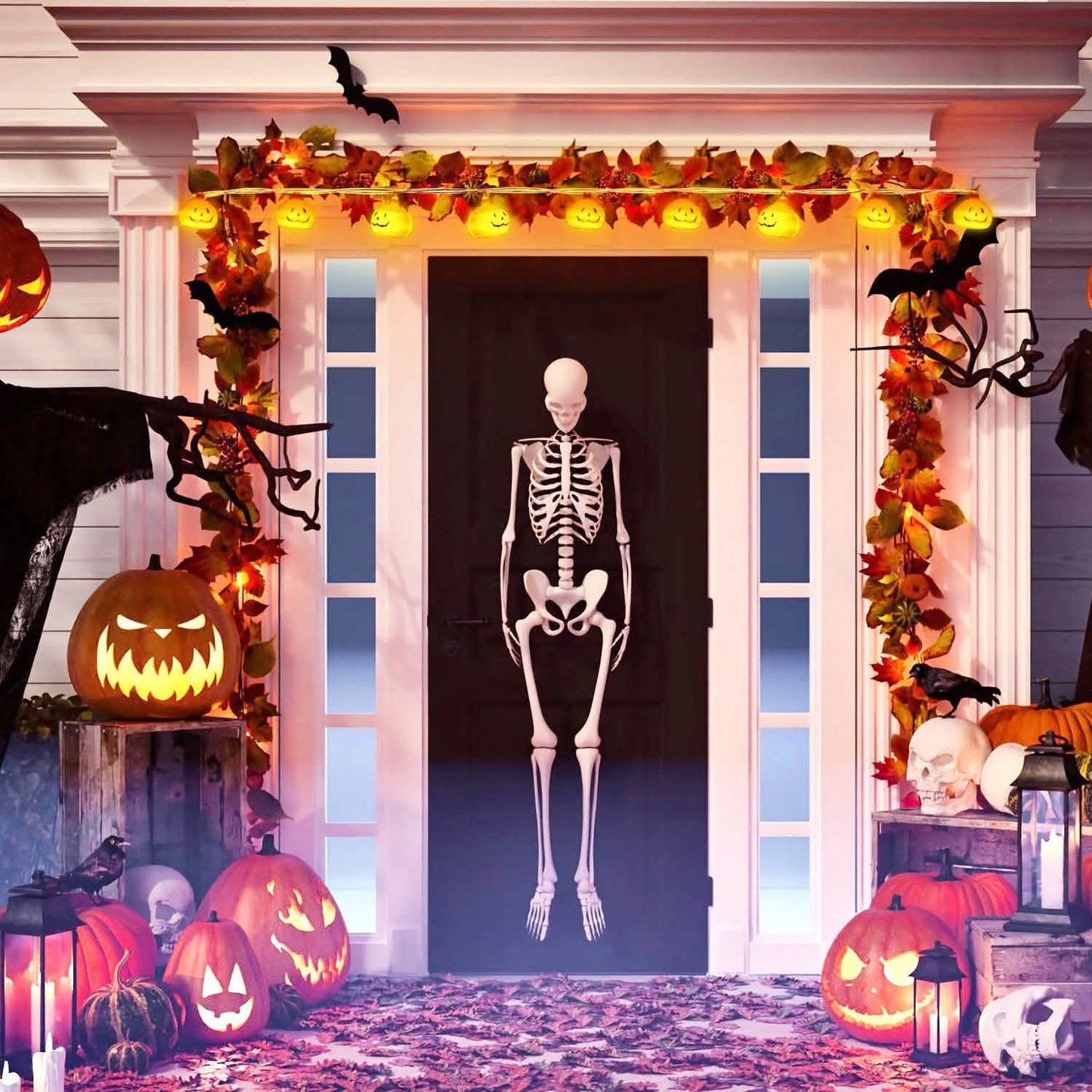 Halloween Lichterkette Kürbis LED-Lampen Batteriebetrieben