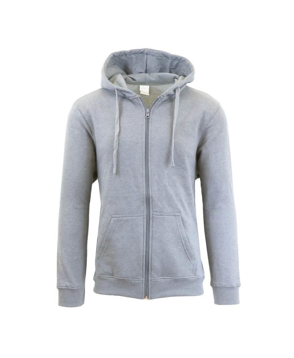 Schwerer Fleece-gefütterter Kapuzenpullover mit Reißverschluss oder als Schlupfmodell - Größe XXXL