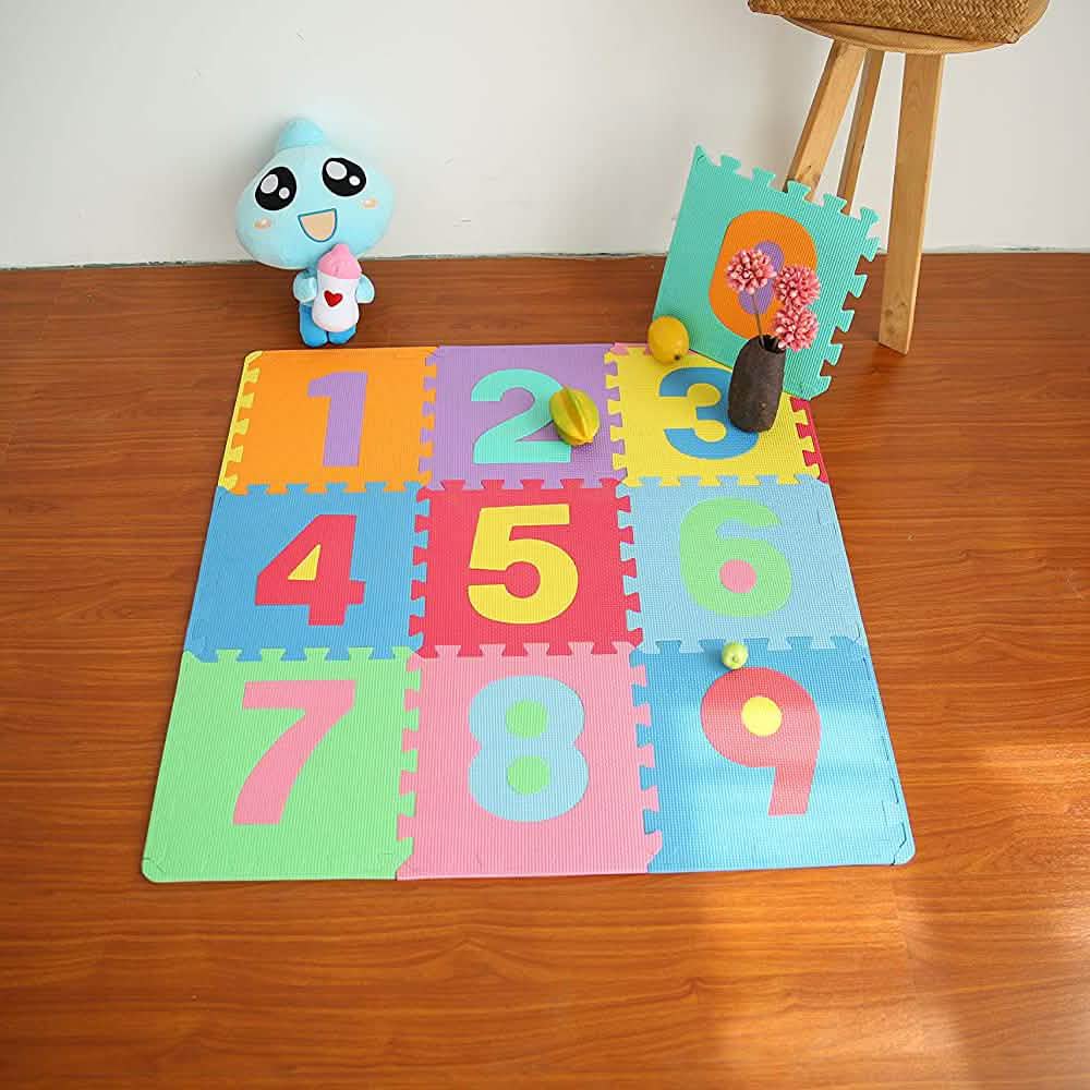 HemingWeigh Kinder-Puzzle-Spielmatte mit bunten Zahlen
