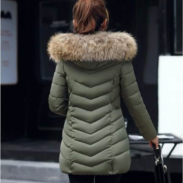 Hochwertige Winter-Daunenjacke Damen Langer Mantel Warme Kleidung