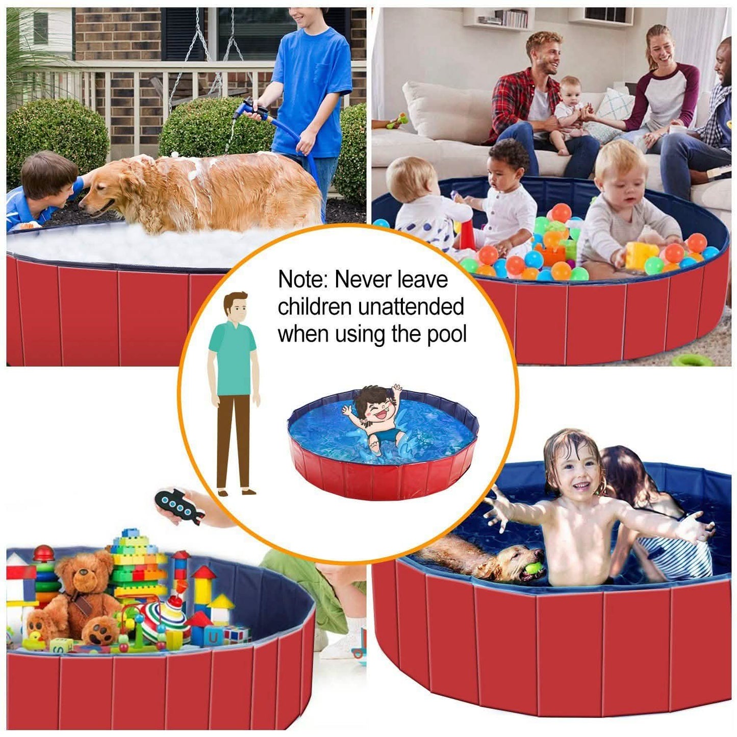 iMounTEK Faltbarer Haustier-Pool