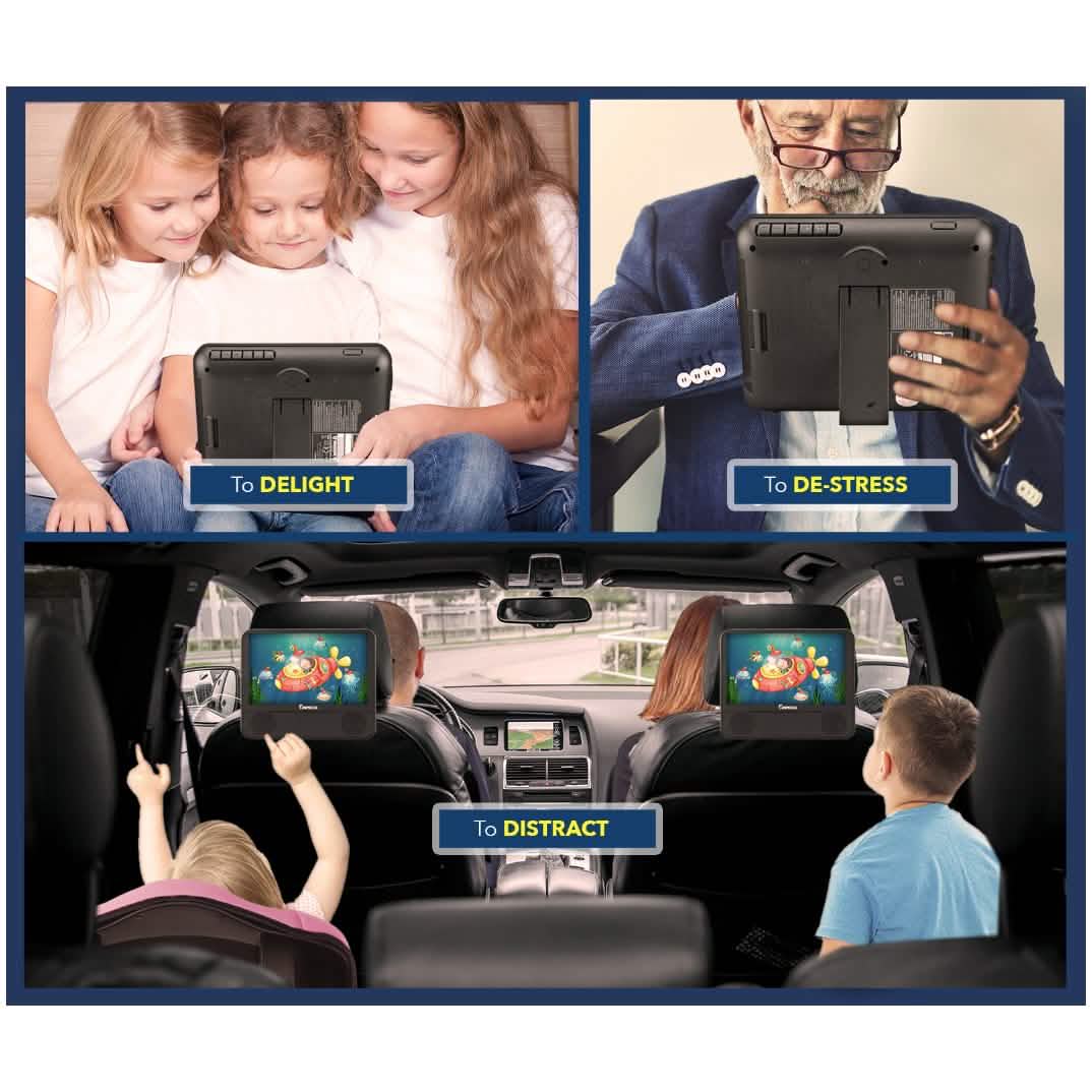Impecca DVPDS-722 7-Zoll-DVD-Player mit zwei Bildschirmen