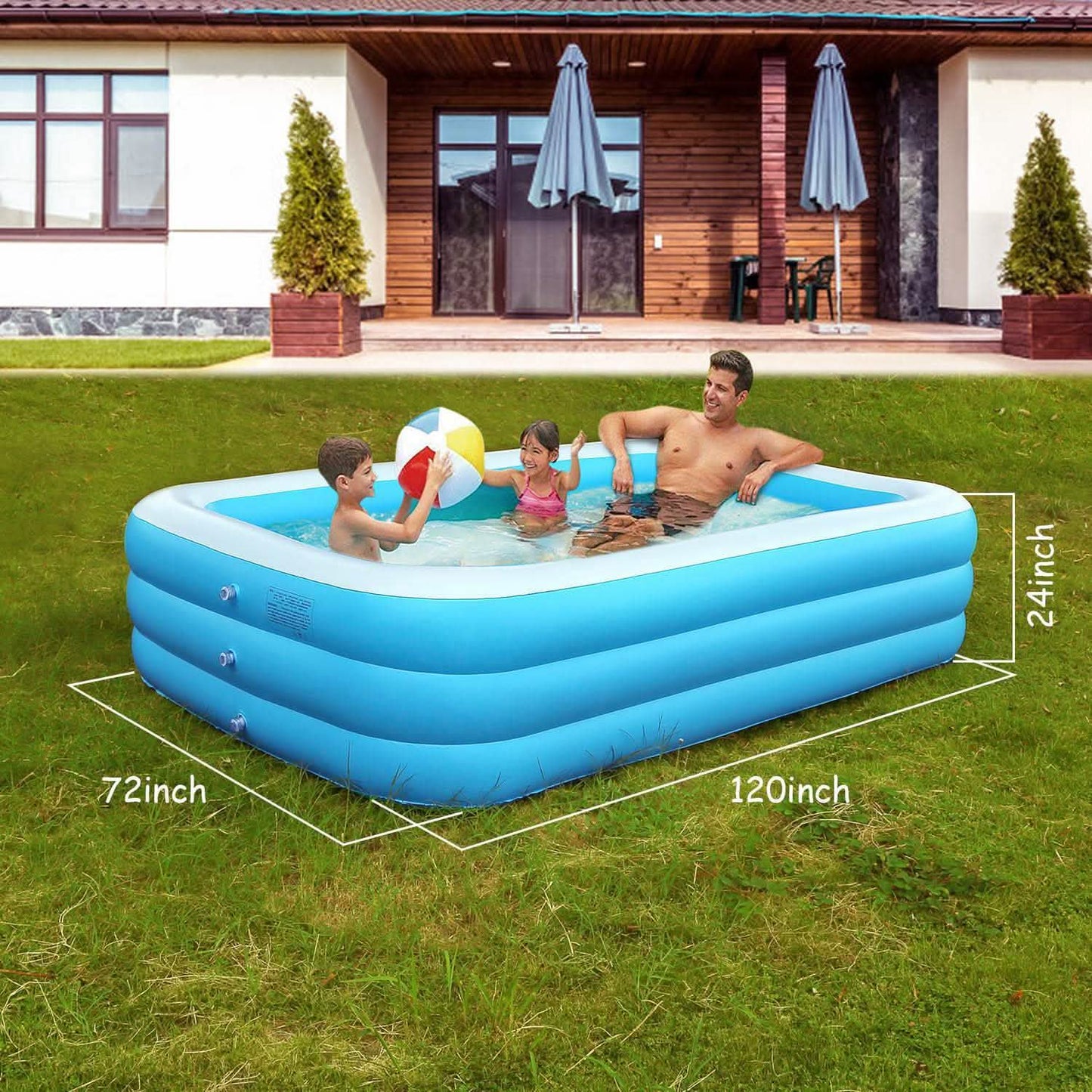 Aufblasbarer Familienschwimmbecken