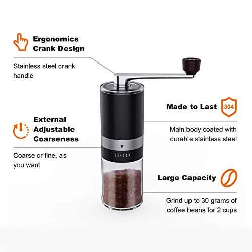 Ingeware Manuelle Kaffeemühle mit einstellbarem Mahlgrad