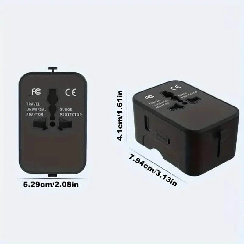 International Tragbarer Weltweiter All-in-One Reiseadapter Konverter für USA EU UK AUS