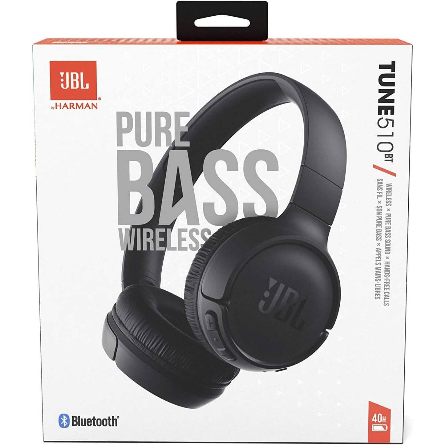 JBL Tune 510BT: Kabelloser On-Ear Kopfhörer mit Purebass Sound - Schwarz (Generalüberholt)